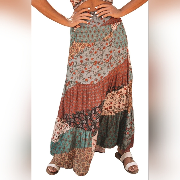 Happy Sailed Dresses & Skirts - Bohemian Patchwork Floral Skirt. Size S/M ☆NWOT☆